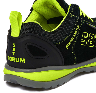 Scarpe Antinfortunistiche FORUM S1P SRA Metal Free – Pelle Scamosciata Nero/Giallo