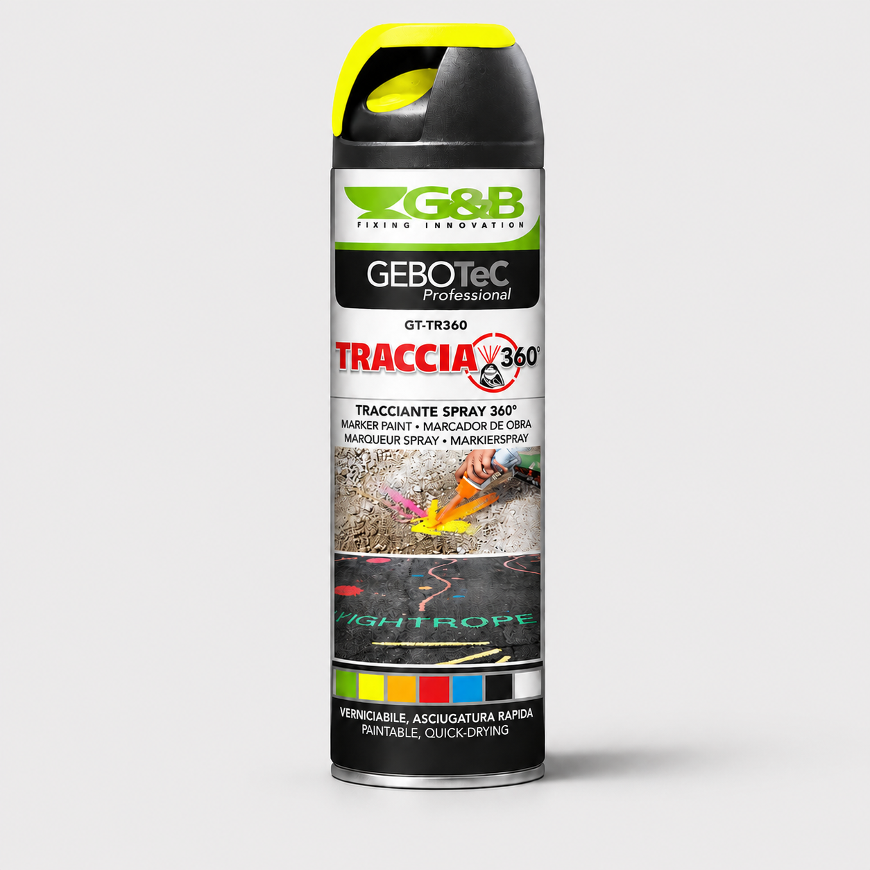 Tracciante Spray 360° GEBOTEC TRACCIA GT-TR360 Giallo fluorescente