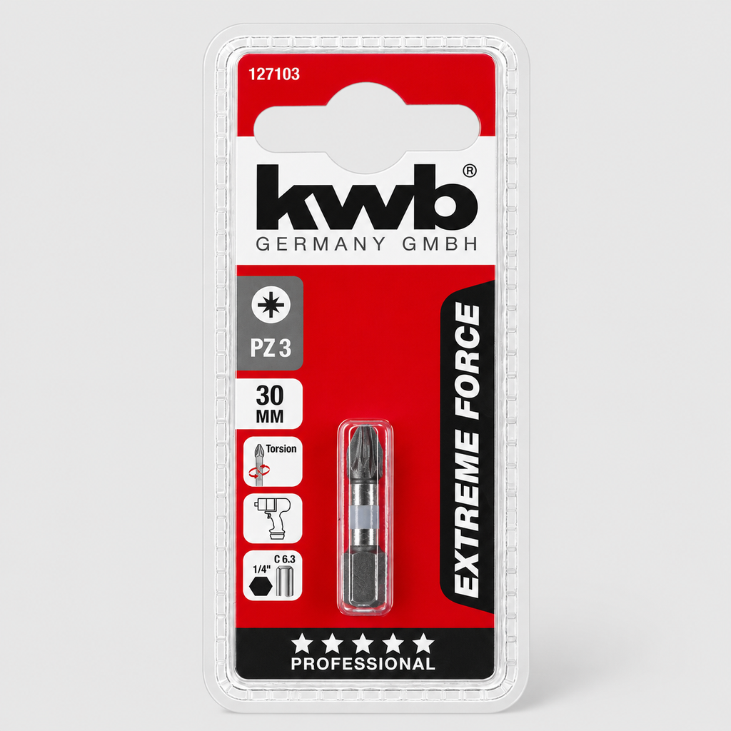 Inserto Impact Professionale 30 mm KWB EXTREME FORCE TQ60 STEEL PZ3