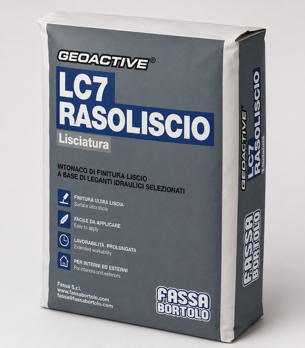 Intonaco di finitura liscio LC7 rasoliscio 25Kg