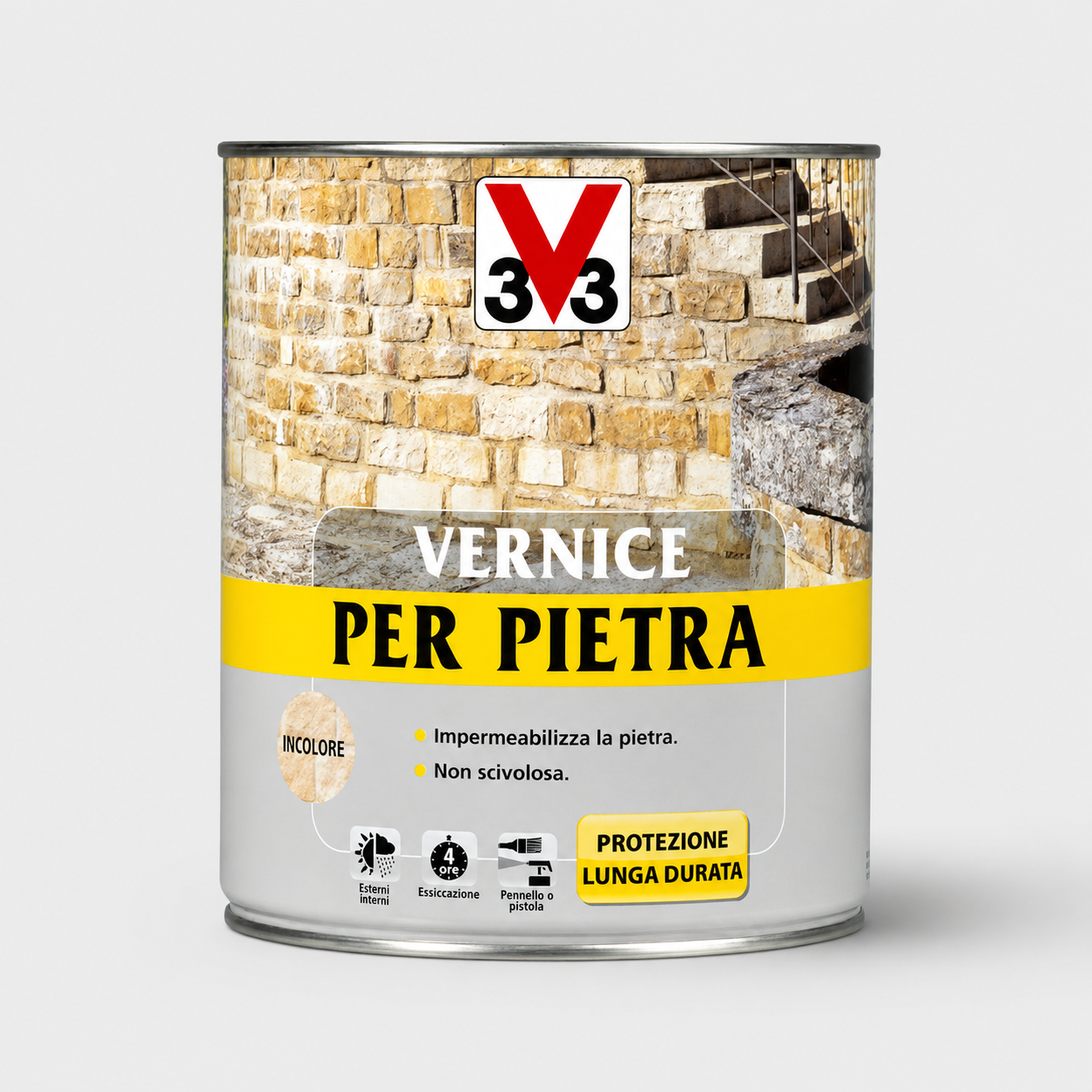 Protettiva Impermeabilizzante Incolore Vernice per Pietra V33 1Litro