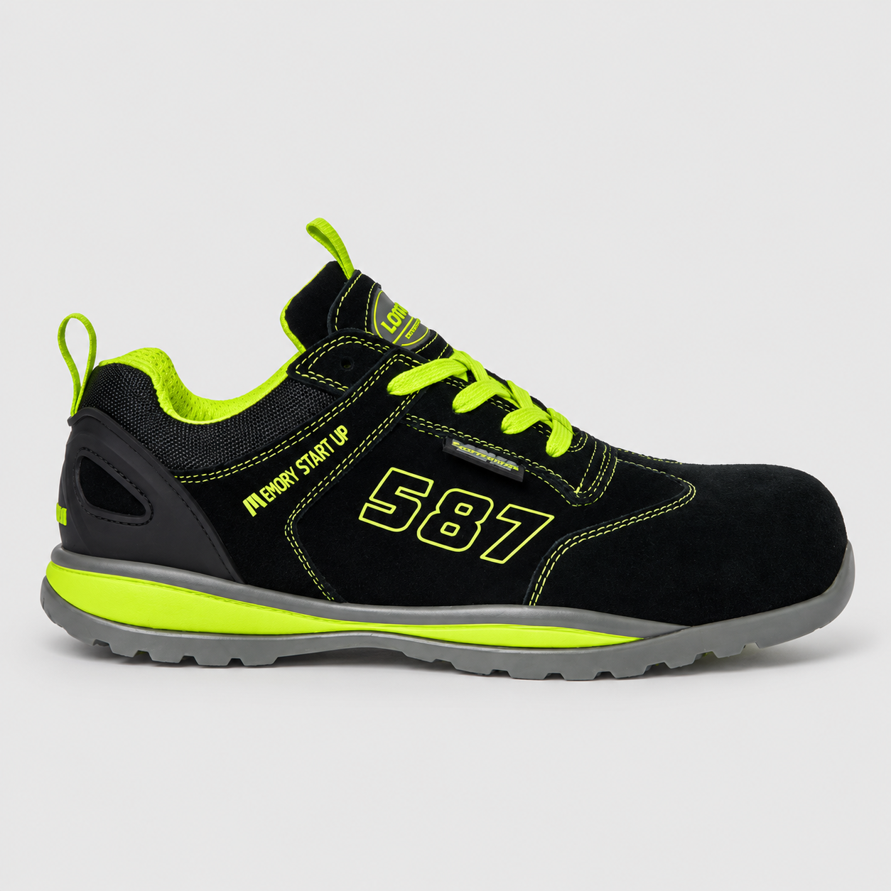 Scarpe Antinfortunistiche FORUM S1P SRA Metal Free – Pelle Scamosciata Nero/Giallo