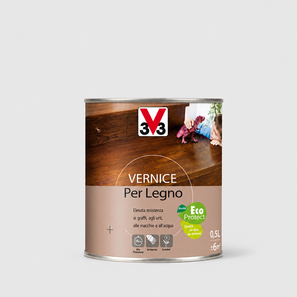 Vernice per legno Noce Chiaro Satinato 0,50Litri