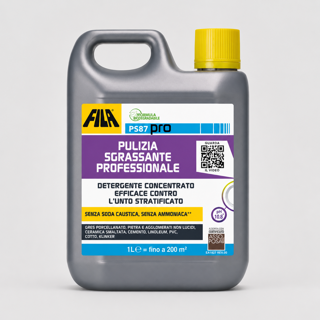 Detergente Sgrassante Professionale Concentrato Fila PS87 Pro 1Litro
