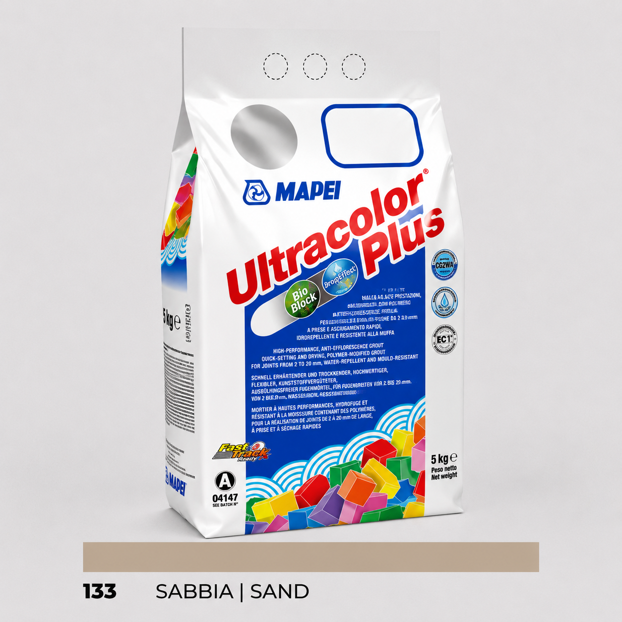 Stucco Cementizio Antimuffa e Idrorepellente ad Alte Prestazioni Mapei Ultracolor Plus – 133 Sabbia