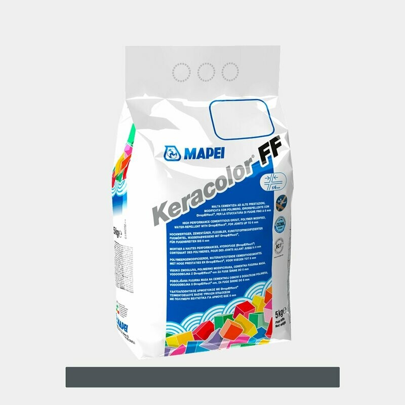Stucco Cementizio ad Alte Prestazioni per Fughe fino a 6 mm Mapei Keracolor FF 5Kg - 114 Antracite