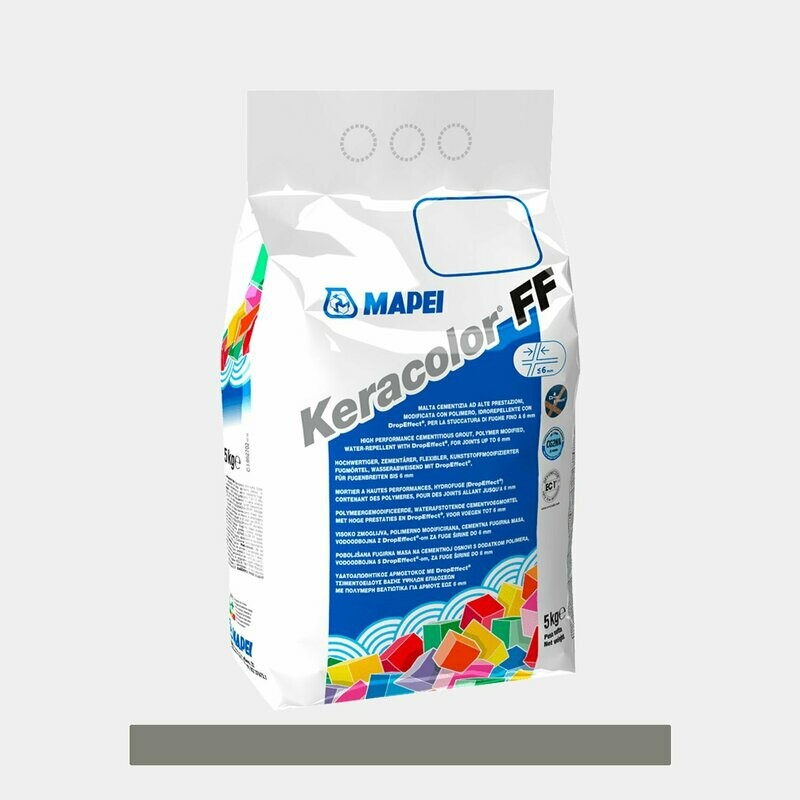 Stucco Cementizio ad Alte Prestazioni per Fughe fino a 6 mm Mapei Keracolor FF 5Kg - 113 Grigio Cemento