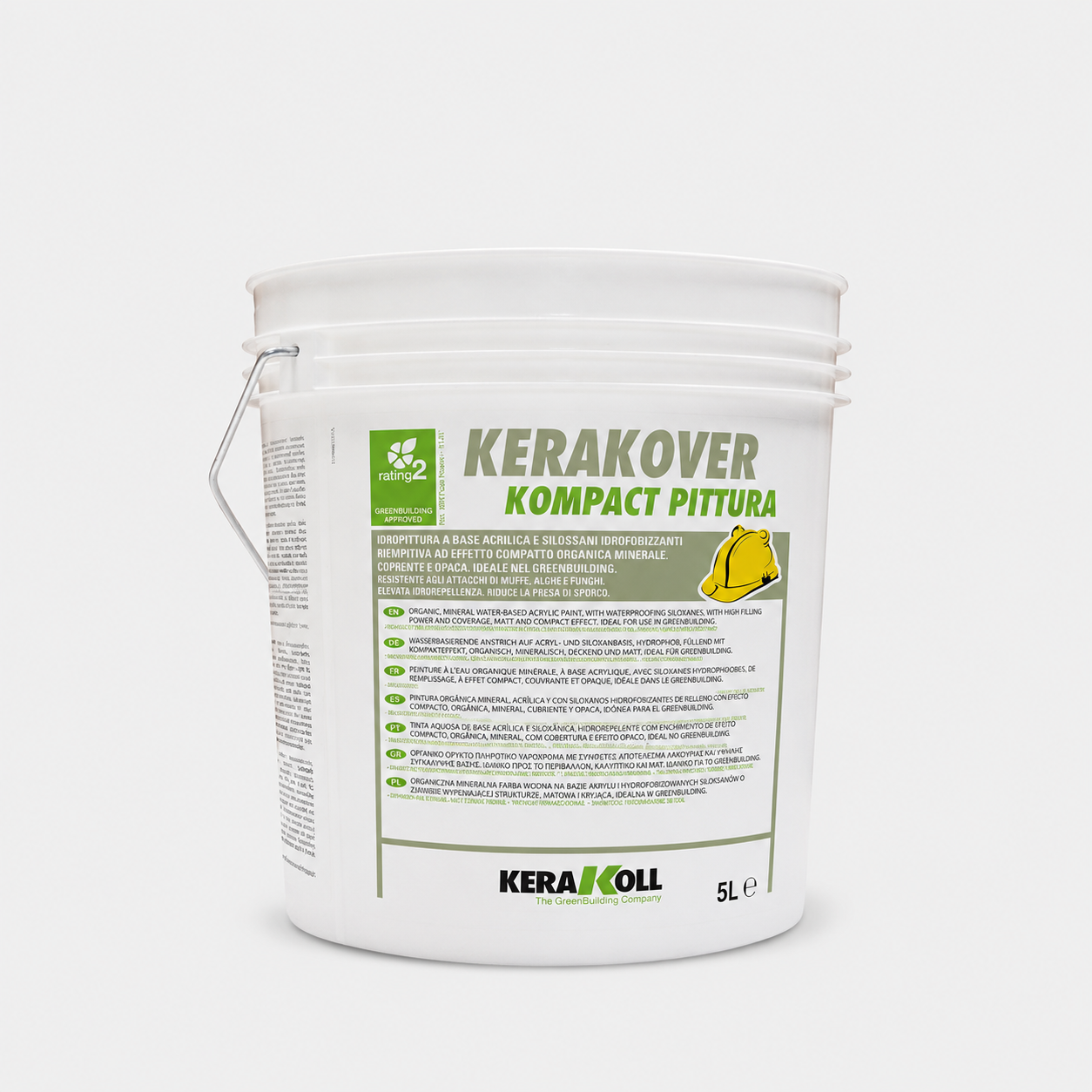 Idropittura acril-silossanica riempitiva superlavabile Kerakover Kompact Pittura 4Litri