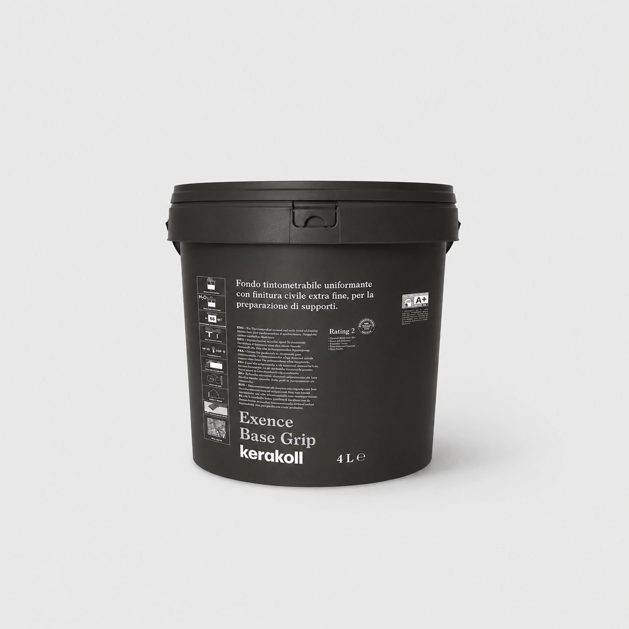 Fondo Uniformante con Finitura Civile Extra Fine Kerakoll Exence Base Grip 4Litri