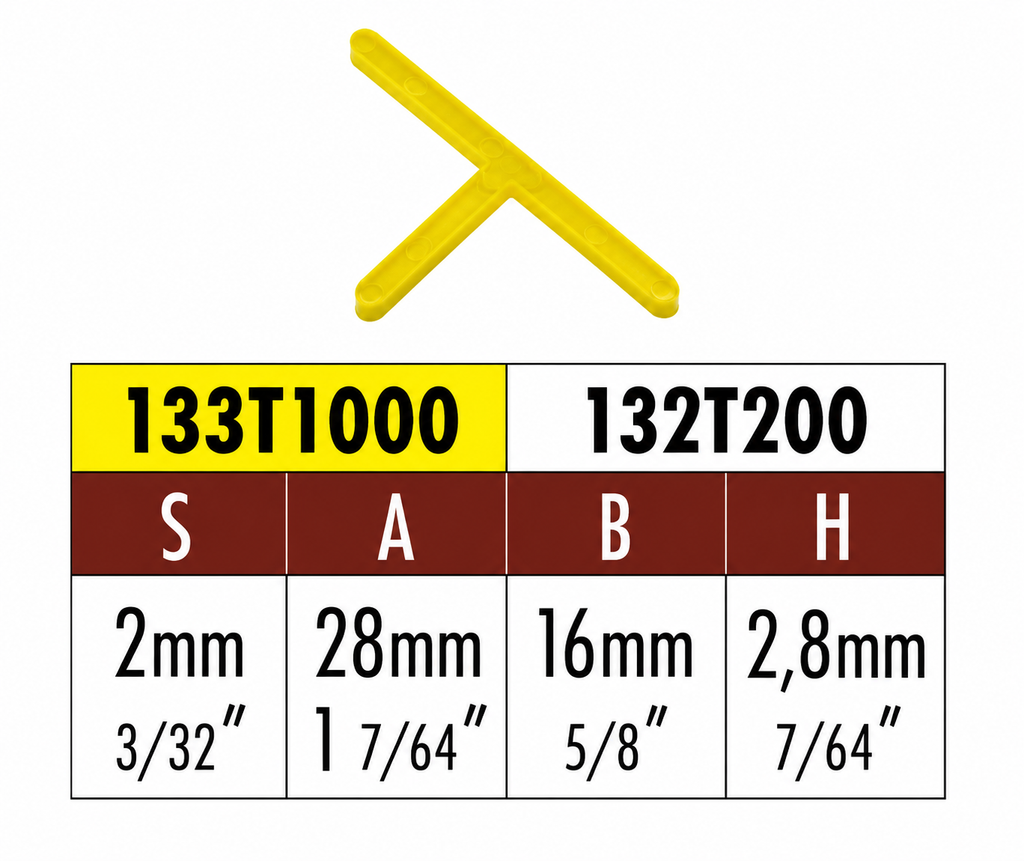 Distanziatori a T Raimondi fuga 2mm 1000pezzi