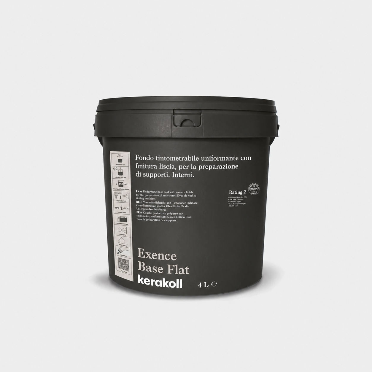Fondo Uniformante con Finitura Liscia per Interni Kerakoll Exence Base Flat 4Litri
