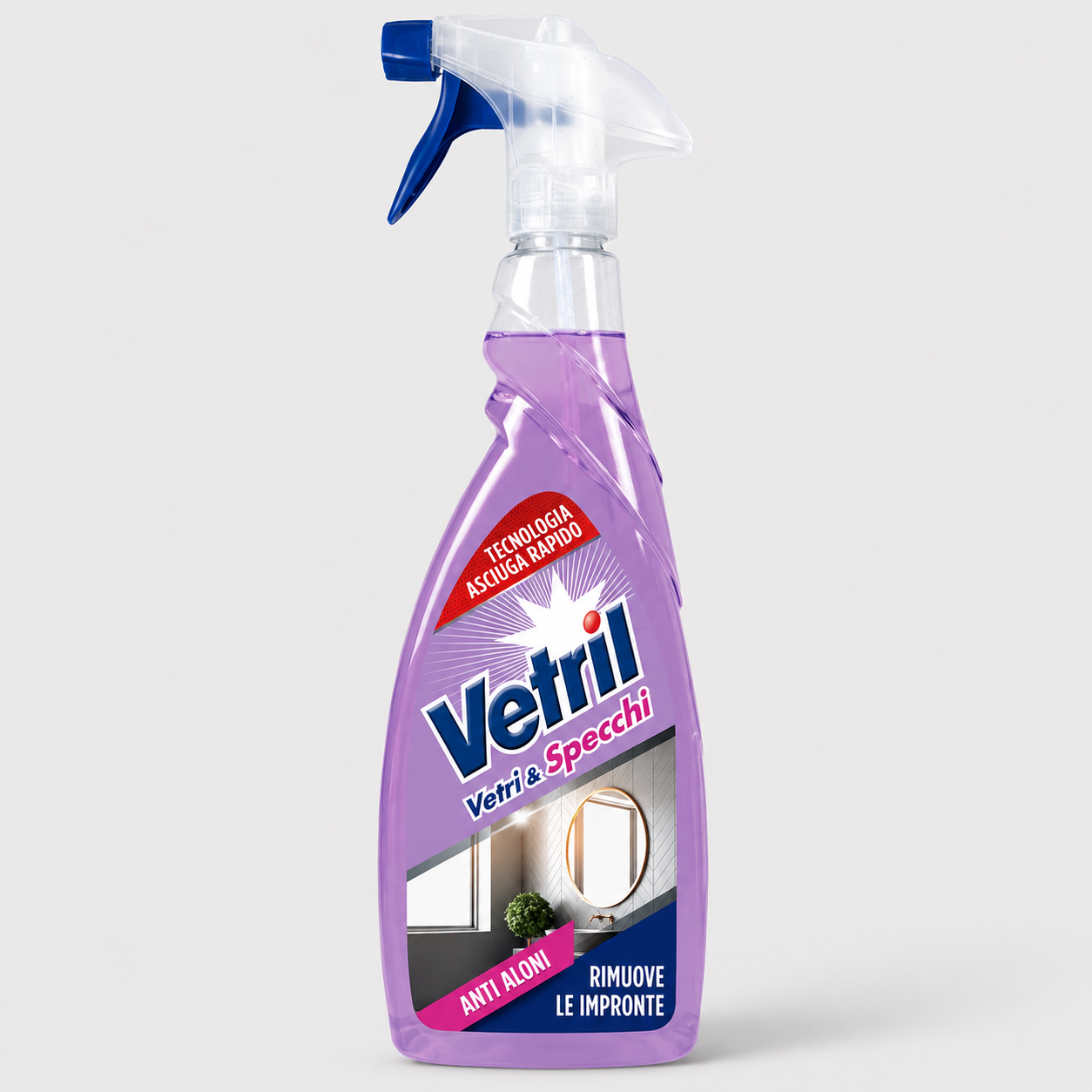 Detergente vetri Vetril Vetri Specchi anti aloni 650ml