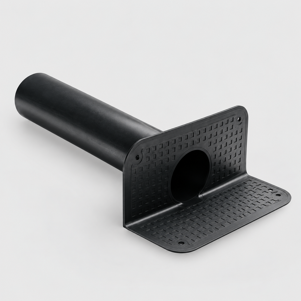Bocchettone Angolare in TPE con Codolo Tondo L 500 mm per Tubi Ø 100 mm
