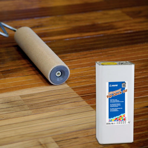Finitura a Olio per Pavimenti Esterni in Legno MAPEI Ultracoat Top Deck Oil 5Litri teak