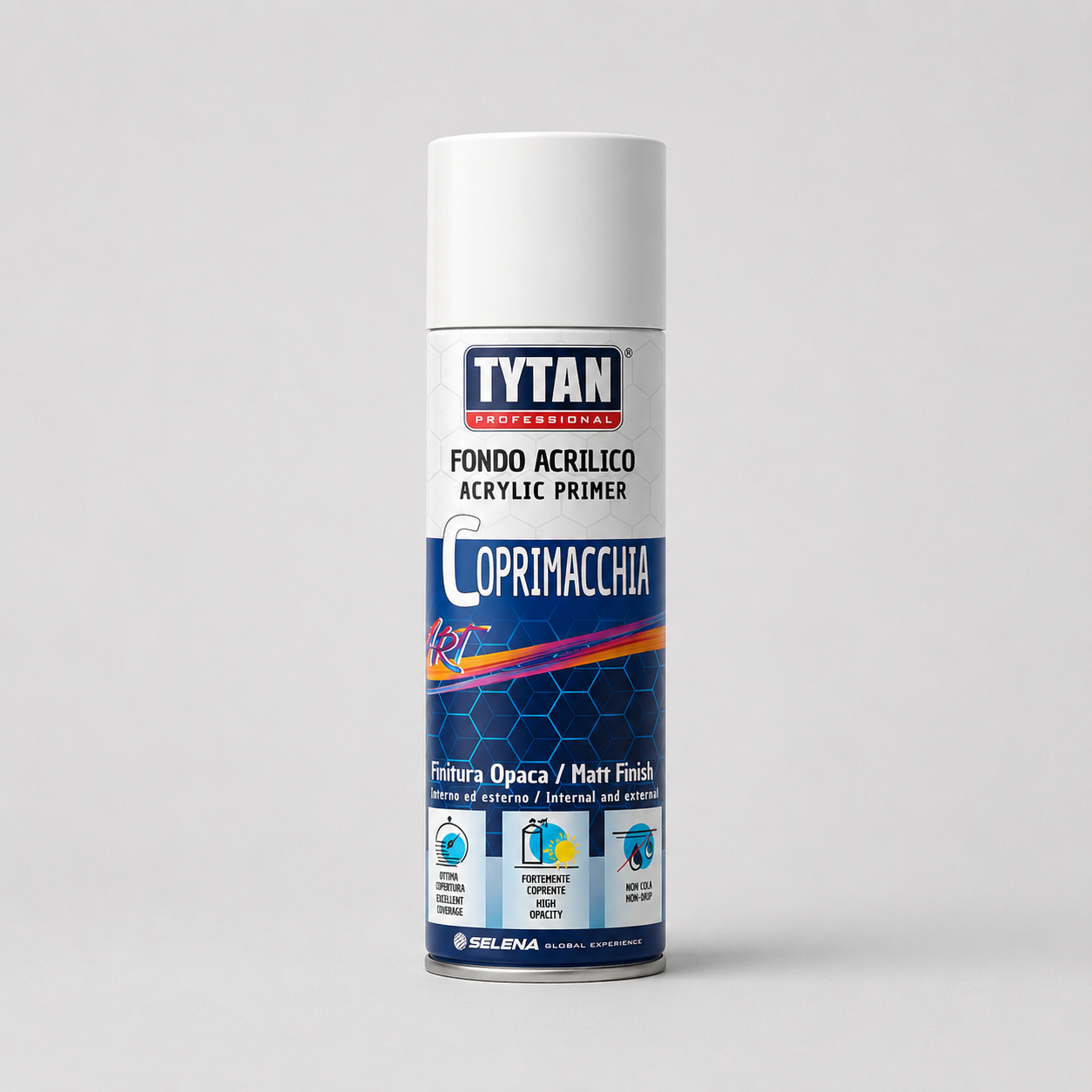 Fondo acrilico bianco opaco ad alta copertura per macchie murali TYTAN Art Spray Coprimacchia 400 ml