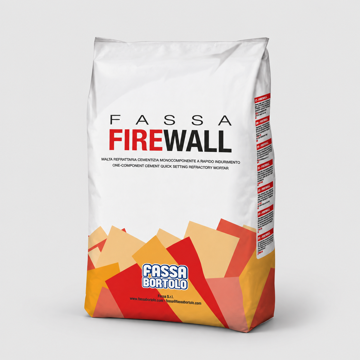 Malta Refrattaria Cementizia Rapida 5 kg fino a 750°C Fassa FIREWALL
