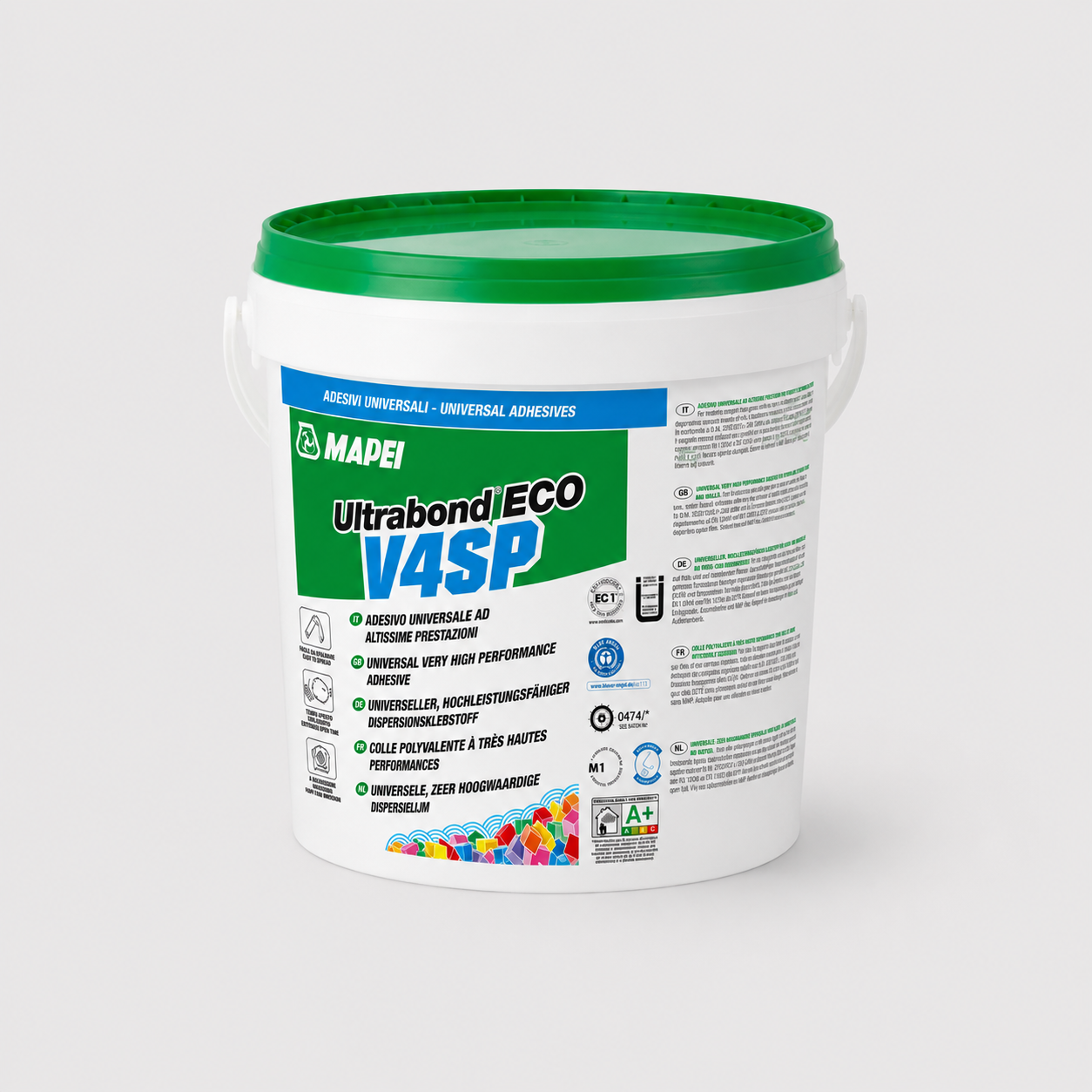 Adesivo Universale per Pavimentazioni Resilienti e Tessili MAPEI Ultrabond Eco V4SP 5Kg