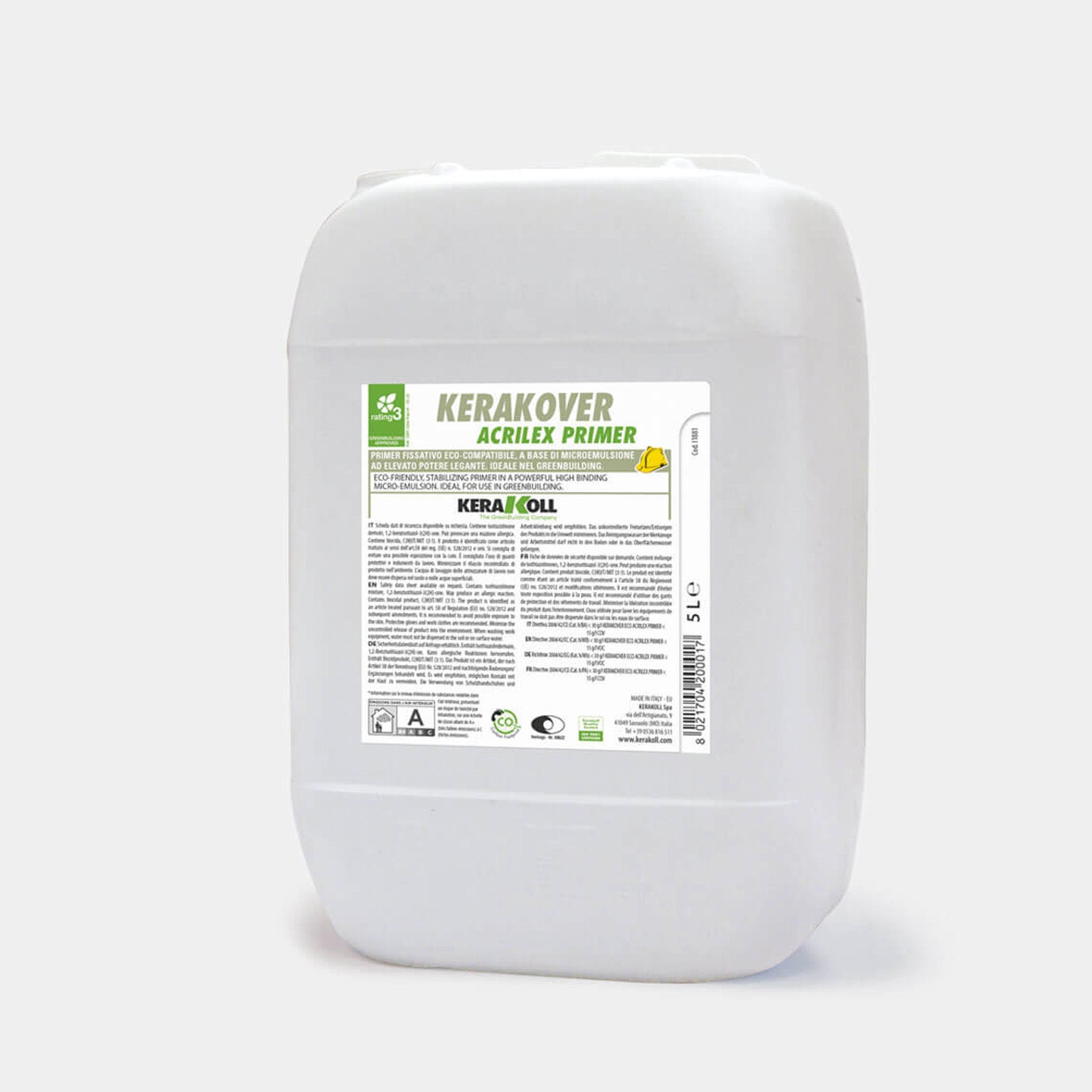 Primer fissativo consolidante a base di microemulsione Kerakover Acrilex Primer 5Litri