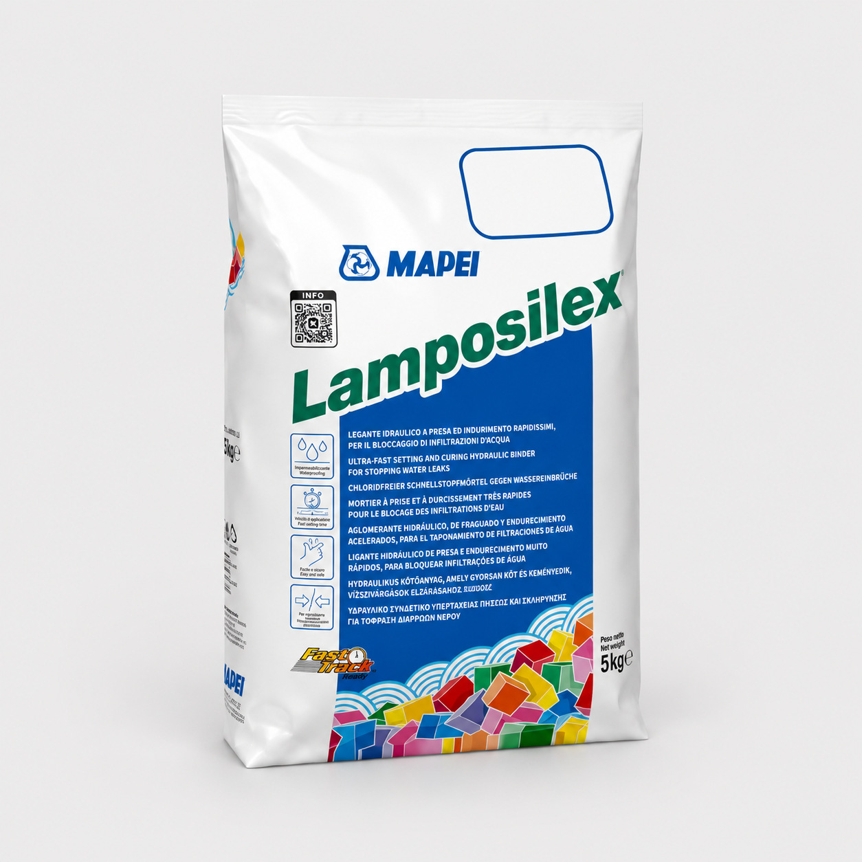 Malta Idraulica Ultra Rapida per Blocco Perdite d’Acqua MAPEI Lamposilex 5Kg