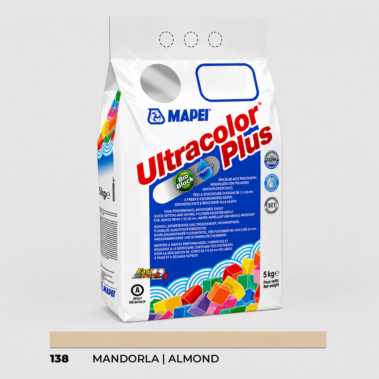Stucco Cementizio Antimuffa e Idrorepellente ad Alte Prestazioni Mapei Ultracolor Plus – 138 Mandorla
