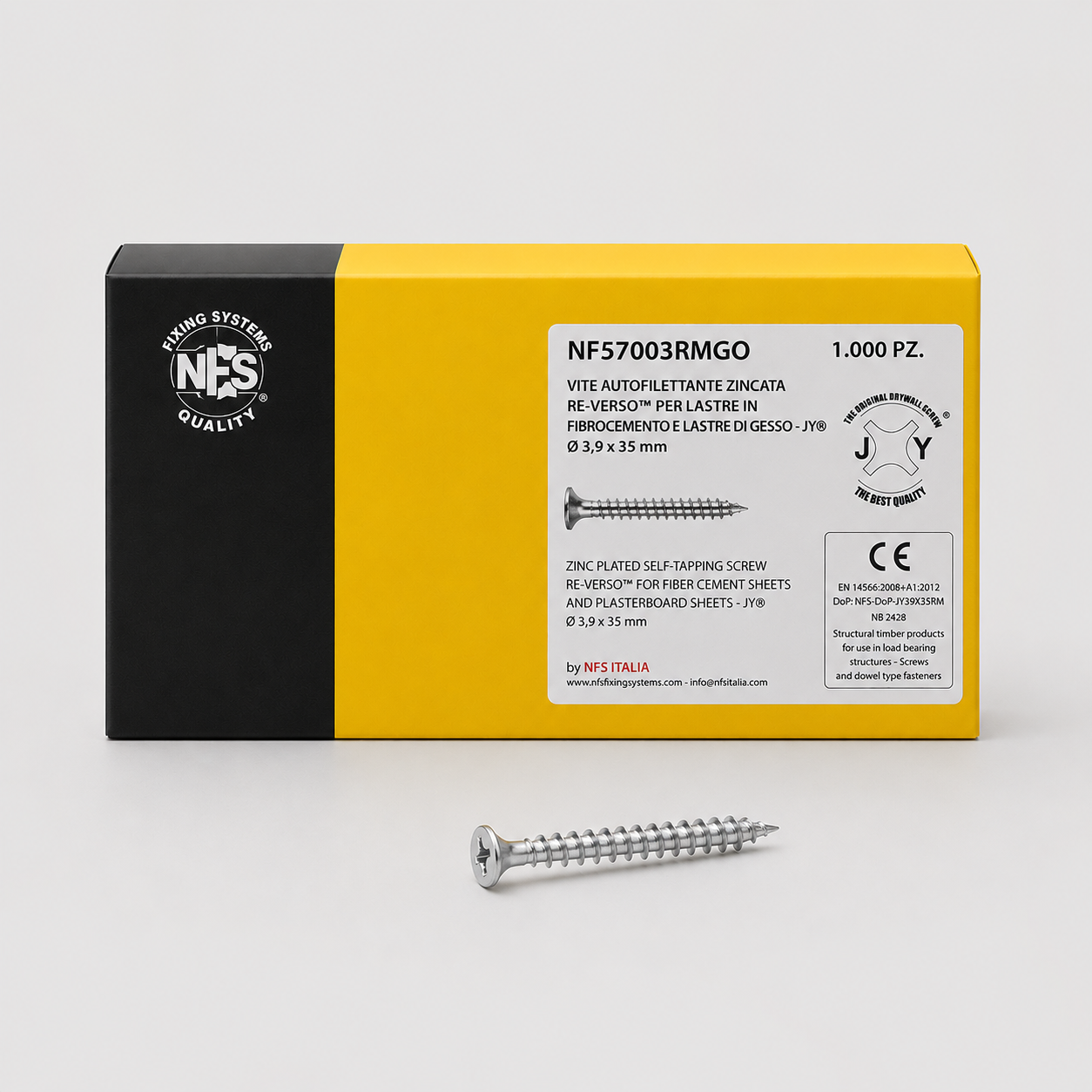 Vite autofilettante zincata RE-VERSO™ JY® per lastre fibrocemento e gesso  3,9 x 35 mm