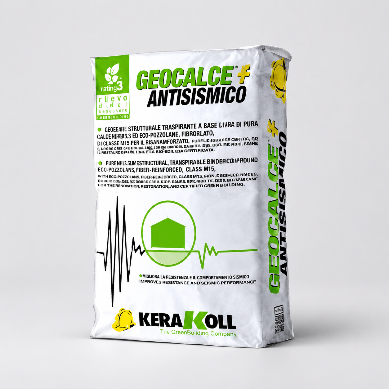 Geomalta strutturale traspirante per rinforzo antisismico Geocalce F Antisismico 25Kg