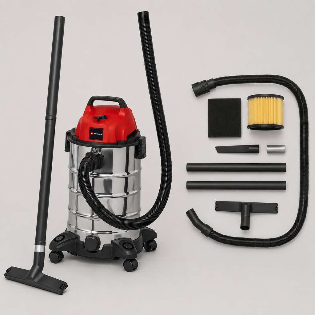 Aspiratore Solidi e liquidi Einhell TC-VC 1930 S – 1500 W – SERBATOIO INOX 30 L