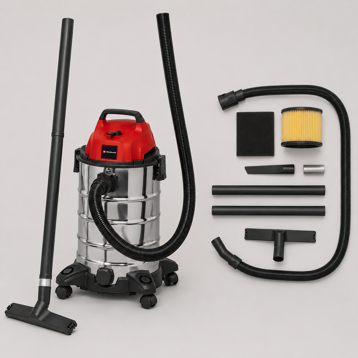 Aspiratore Solidi e liquidi Einhell TC-VC 1930 S – 1500 W – SERBATOIO INOX 30 L