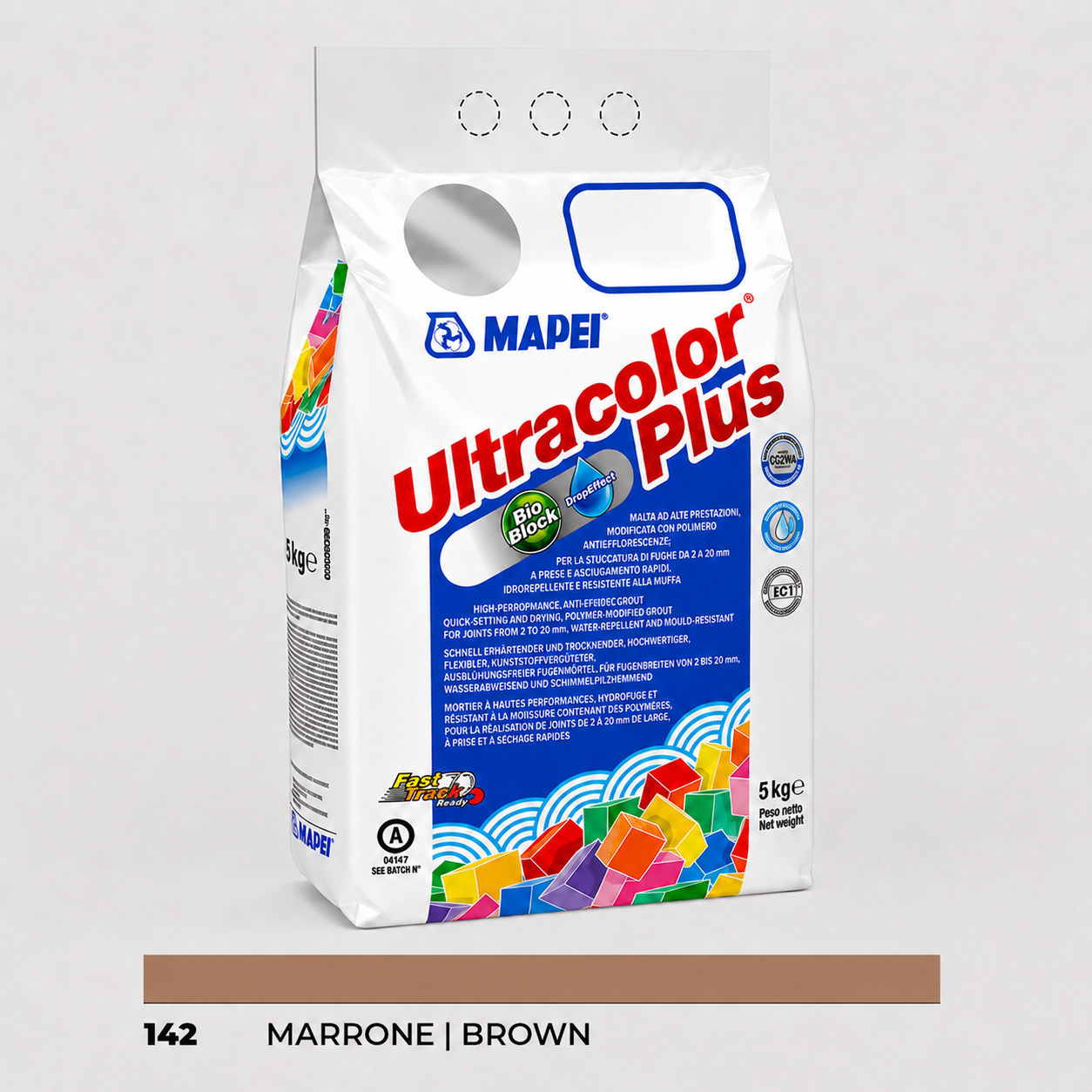 Stucco Cementizio Antimuffa e Idrorepellente ad Alte Prestazioni Mapei Ultracolor Plus – 142 Marrone