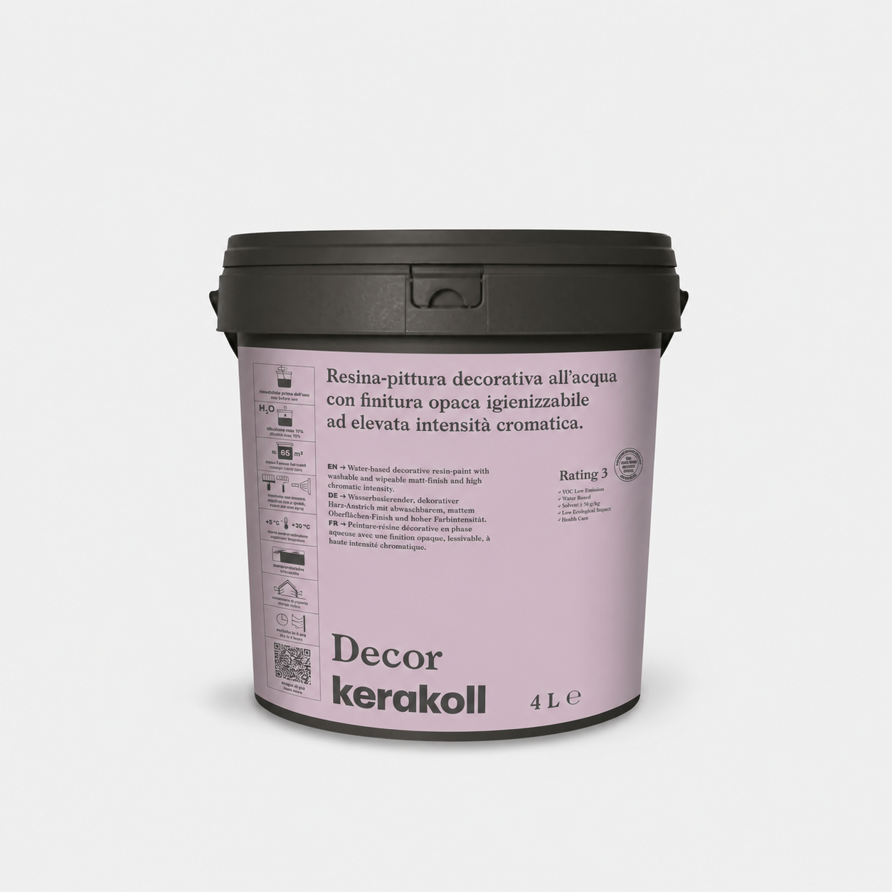 Pittura Decorativa per Interni ad Effetto Materico Kerakoll Decor 4Litri COLORATA KK1-KK150