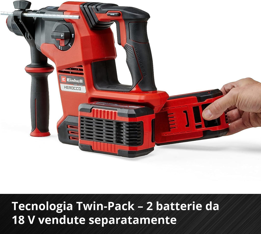 Martello perforatore a batteria Einhell HEROCCO 36/28 – POWER X-CHANGE TWIN-PACK – 3,2 J – SDS-PLUS