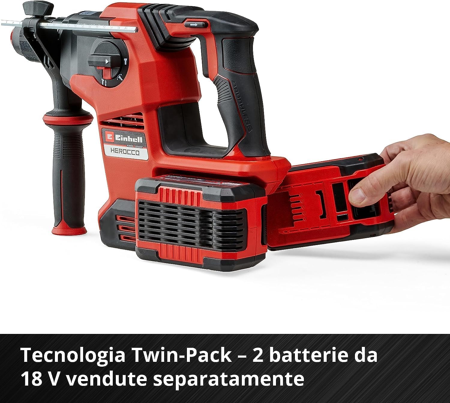 Martello perforatore a batteria Einhell HEROCCO 36/28 – POWER X-CHANGE TWIN-PACK – 3,2 J – SDS-PLUS