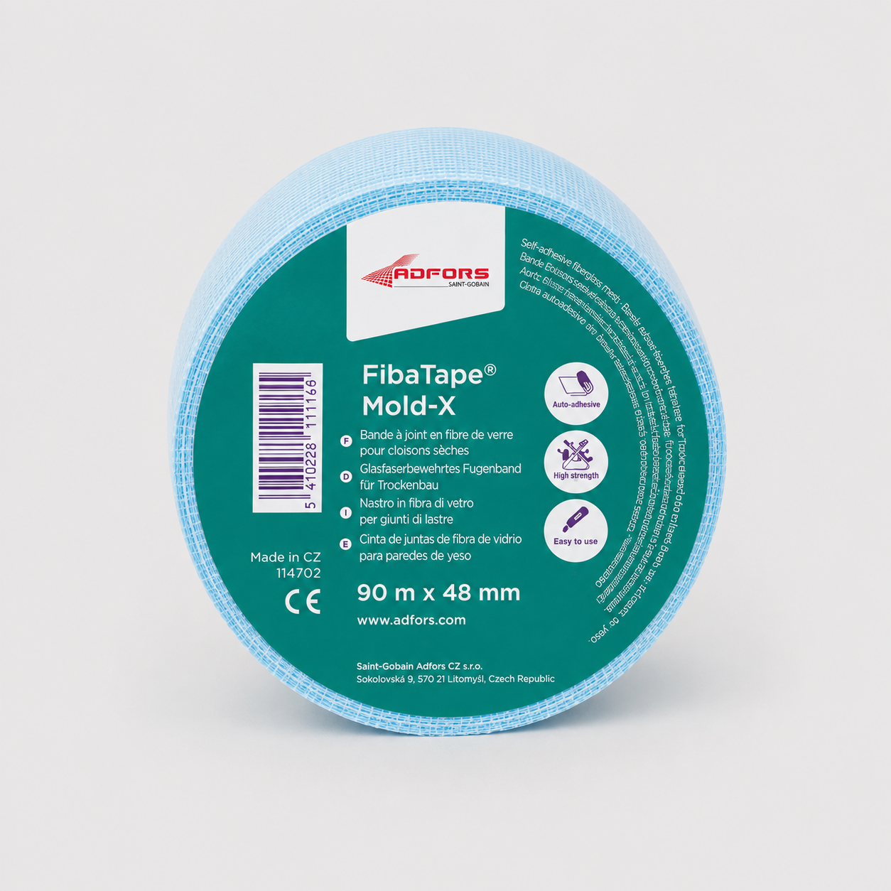 Nastro a Rete Coprigiunto Autoadesivo Antimuffa in Fibra di Vetro – Mold-X FibaTape®