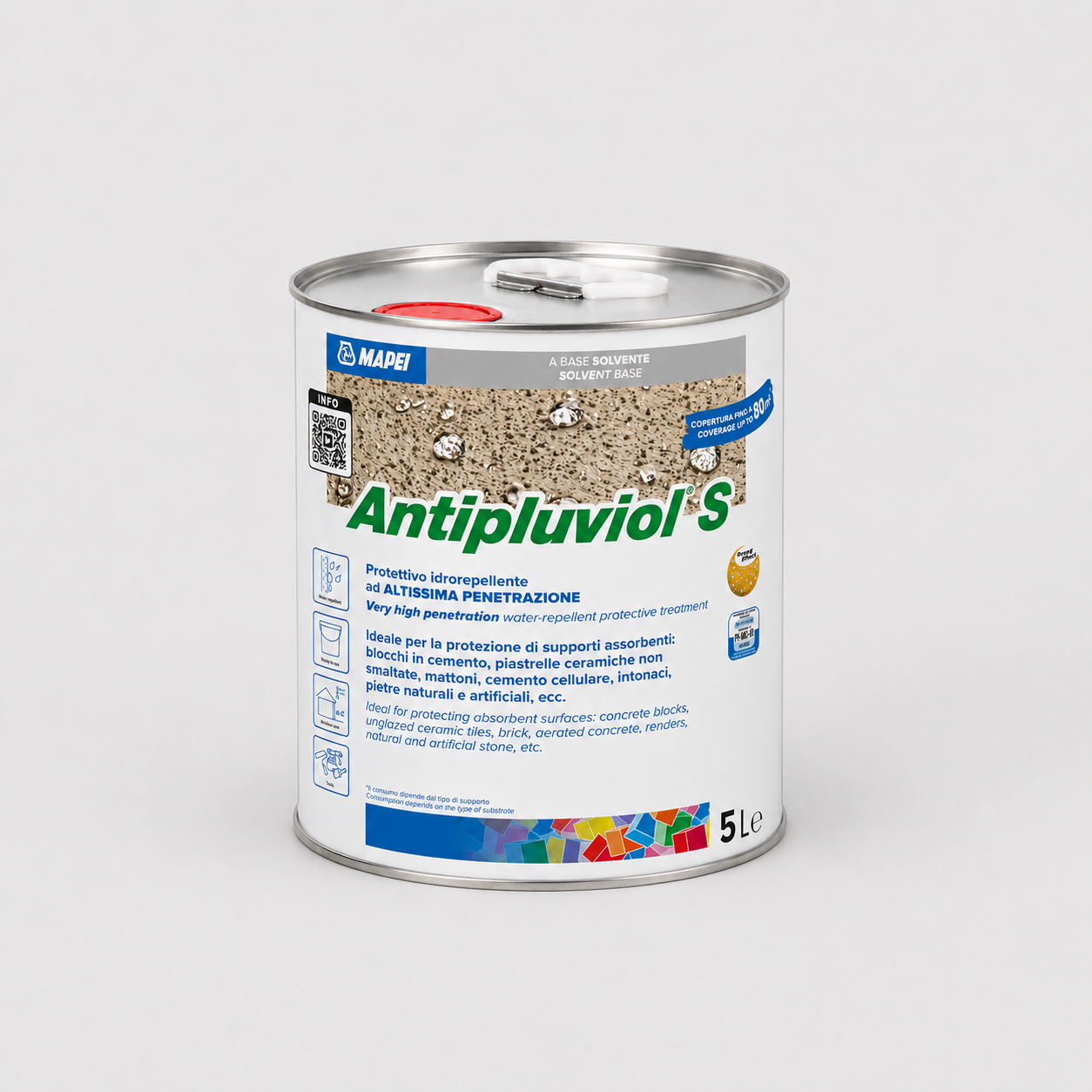 Impregnante Idrorepellente Incolore a Base Solvente MAPEI Antipluviol S 5Litri