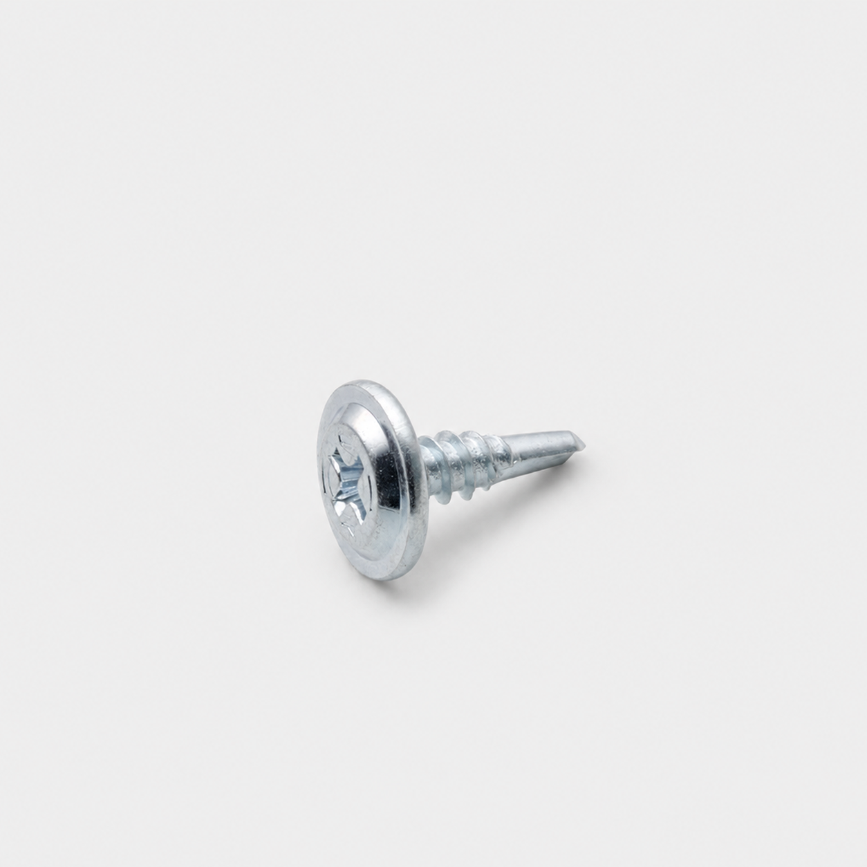 Vite autoperforante testa larga piatta zincata 4,3 x 13 mm