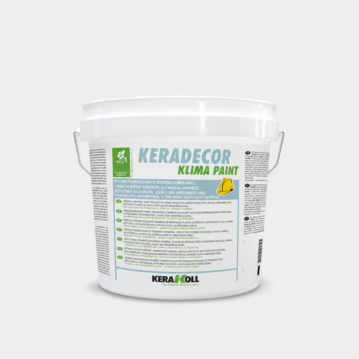 Pittura traspirante antimuffa per ambienti interni Keradecor Klima Paint 4Litri