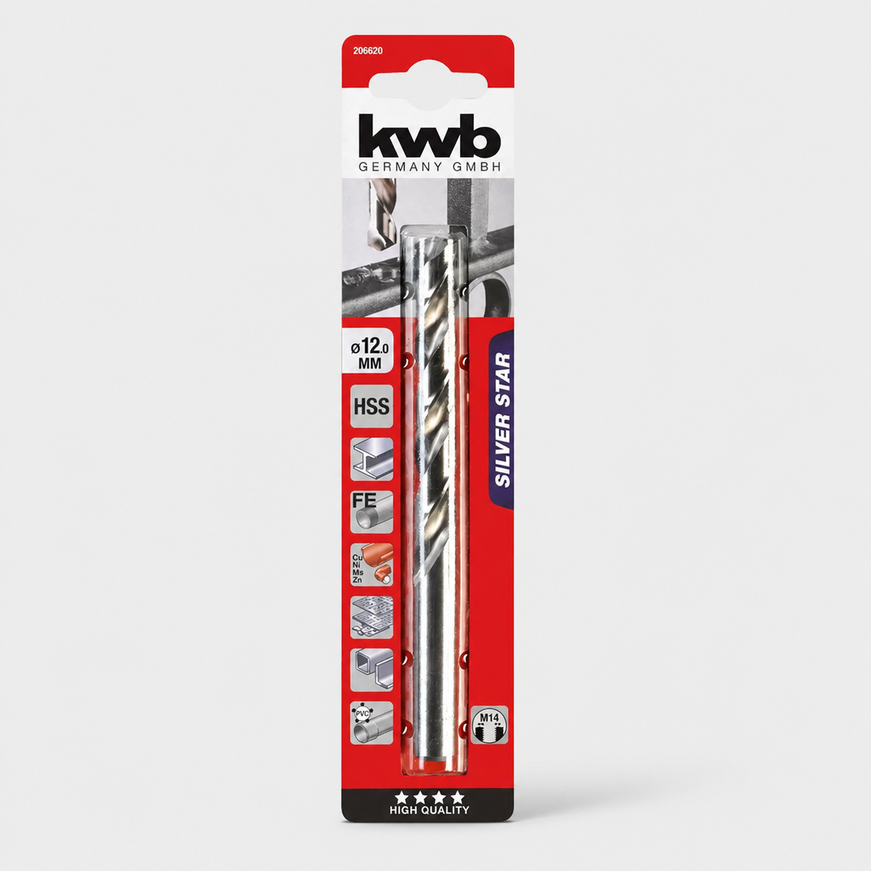 Punta per metallo KWB PREMIUM HSS-G+ SILVER STAR TWIST DRILL Ø 12,0 mm