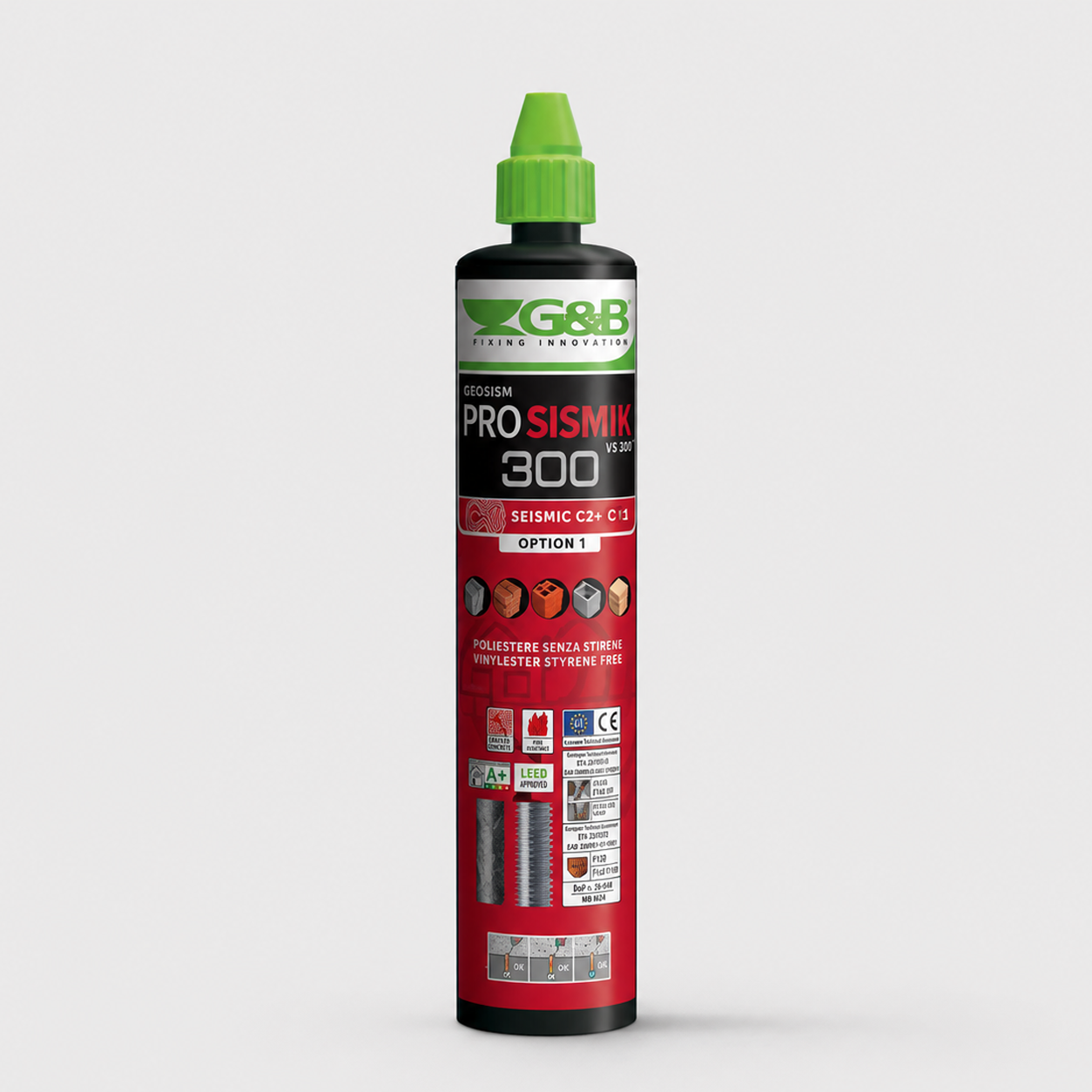 Ancorante Chimico Vinilestere Senza Stirene GEBOFIX PRO VE-SF SISMIK 300ml