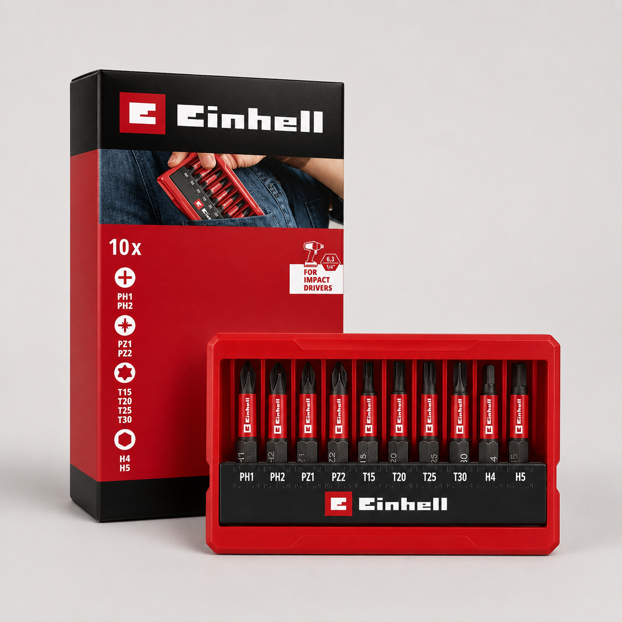 Set 10 Inserti Impact Professionali EINHELL PROFESSIONAL IMPACT BIT SET 50 MM