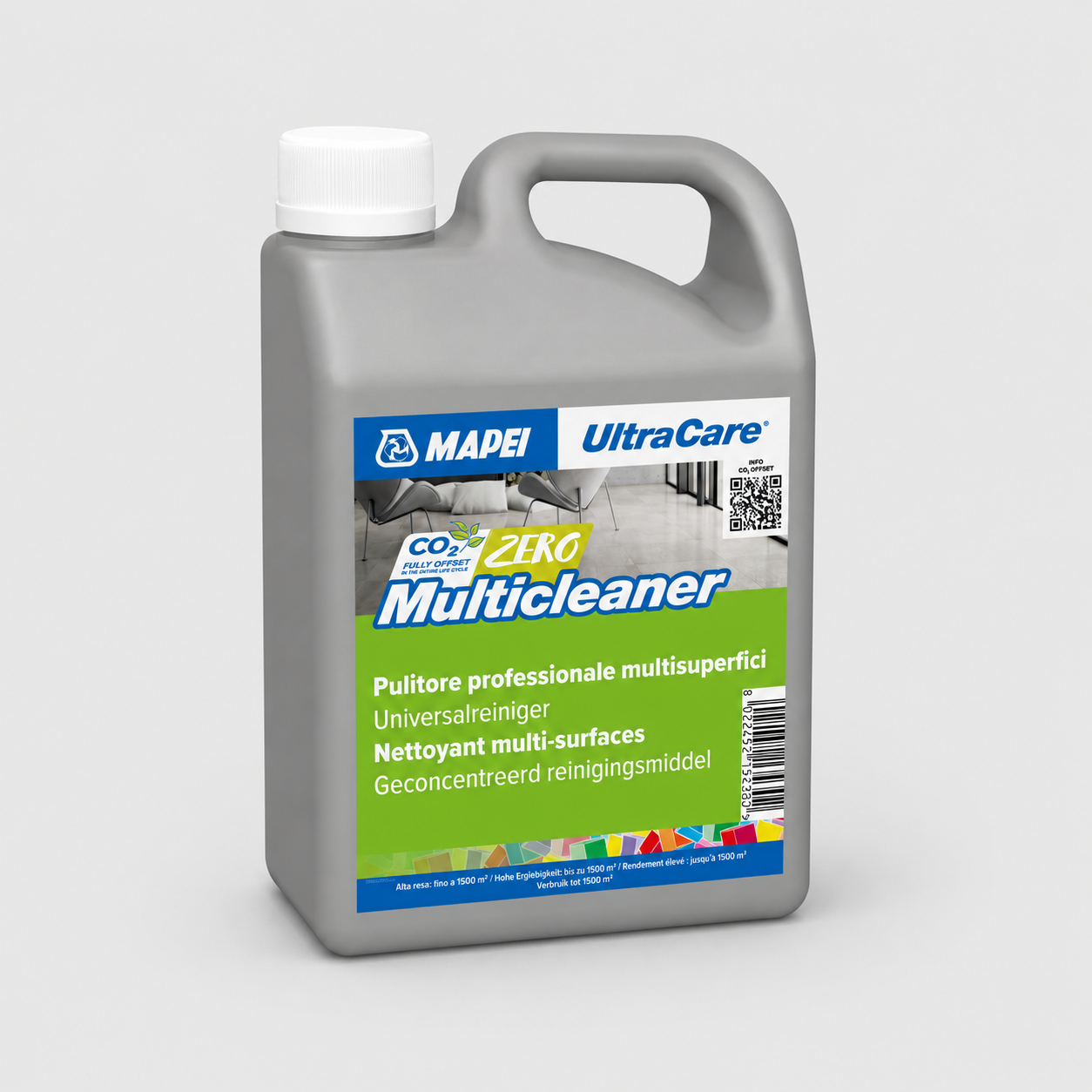 Detergente Neutro Concentrato per la Pulizia Quotidiana delle Superfici Mapei UltraCare Multicleaner 1Litro