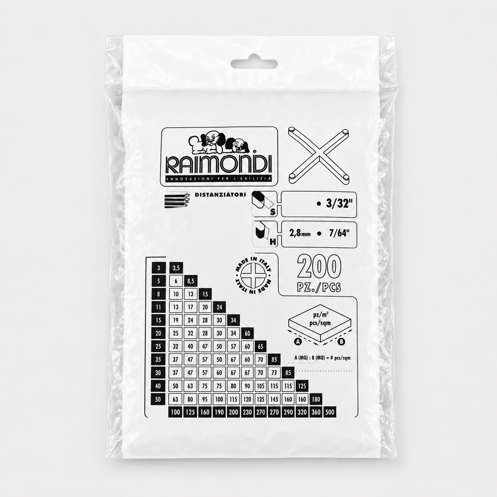 Distanziatori a croce Raimondi fuga 3mm 200 pezzi