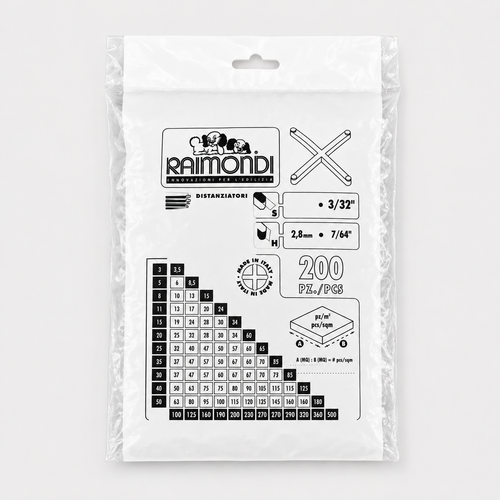 Distanziatori a croce Raimondi fuga 4mm 200 pezzi
