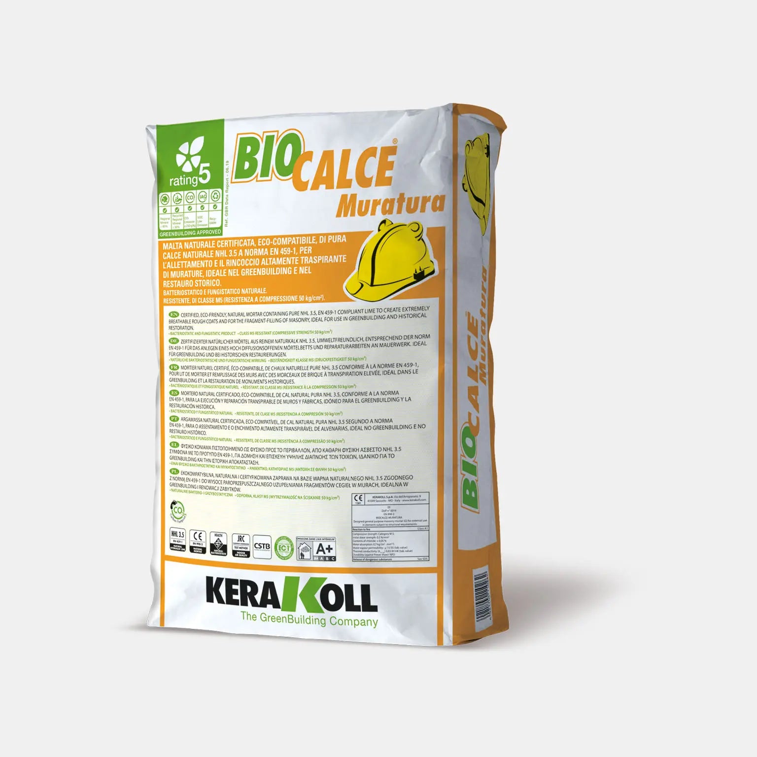 Malta naturale traspirante per murature e restauro Biocalce Muratura 25Kg