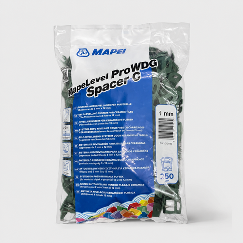 Base Distanziatrice per Sistema di Livellamento Piastrelle – Confezione 250 Pezzi Mapei MapeLevel ProWDG Spacer C 1 mm