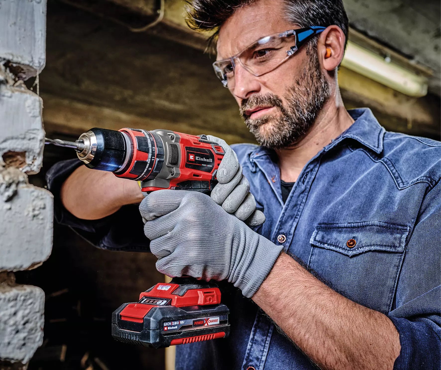 Trapano Avvitatore a Percussione Brushless 18V EINHELL PROFESSIONAL TP-CD 18/60 Li-i BL (1x2,0Ah)
