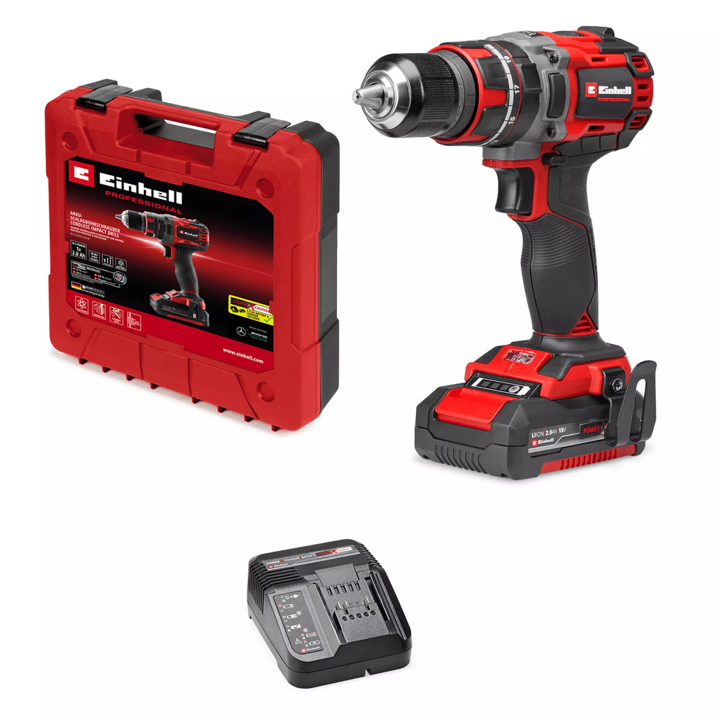 Trapano Avvitatore a Percussione Brushless 18V EINHELL PROFESSIONAL TP-CD 18/60 Li-i BL (1x2,0Ah)