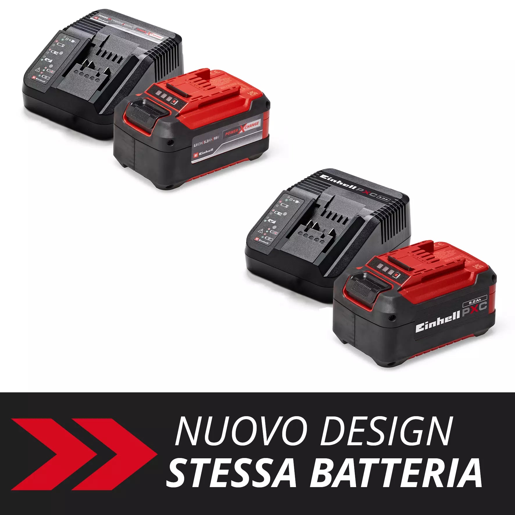 STARTER KIT – Batteria 18V e Caricabatterie Rapido EINHELL 5,2 Ah PXC