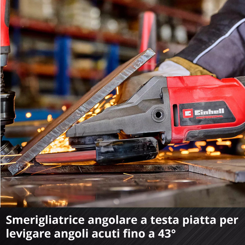 Smerigliatrice Angolare Brushless a Testa Piatta 18V EINHELL PROFESSIONAL TP-AG 18/125 F Li BL-Solo