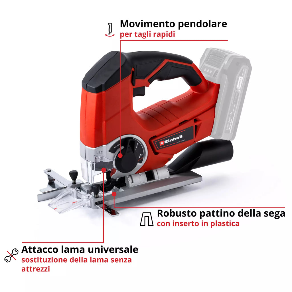 Seghetto Alternativo a Batteria 18V EINHELL TE-JS 18/80 Li-Solo