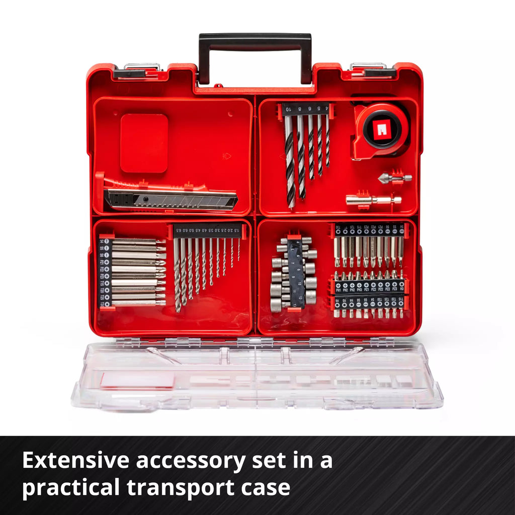 Trapano Avvitatore a Batteria con Kit Accessori EINHELL TE-CD 18/40 Li +69 (2x2,0 Ah)